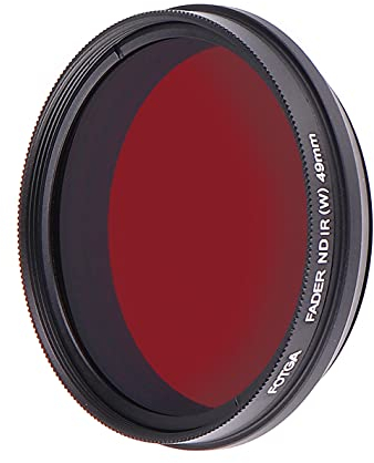 FocusFoto FOTGA 49mm All-in-One Adjustable Infrared IR Pass X-Ray Lens IR Filter, Variable from 530nm to 650nm 680nm 720nm 750nm Optical Glass