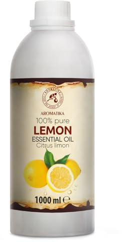 Huile Essentielle De Citron 1000 ml - Citrus Limon - pour Diffuseur et Lampe Aroma - le Savon et les Bougies - Sauna - Parfums d'Intérieur - Arôme d'agrumes - Aromathérapie
