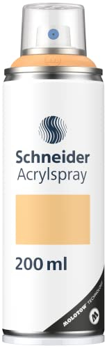 Schneider Paint-It 030 Supreme DIY Acryllack (hochdeckende Sprühfarbe, UV-beständig, 200 ml, Acrylspray für fast alle Untergründe) apricot pastel matt