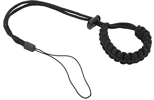 Dragonne de Plongée Tissée à la Main, Lanière de Téléphone Réglable en ABS, Lanière de Poignet de Plongée pour Caméra d'action 10/9/8/7/6/5/4/3(Le Noir)