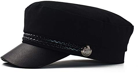Chauffeurhut für Herren und Damen, klassische Vintage-Newsboy-Kappe, Kostüm, Hüte, Baskenmütze, Schwarz #2, Einheitsgr��e