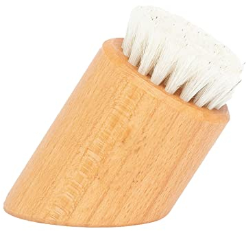 Gesichtsbürste zur Trockenbürsten Massage aus 100% Naturborsten - Trockenbürsten Massage - Gesichtsreinigungsbürste aus Pferdehaar Buchenholz - Peelingbürste Peeling Reinigung
