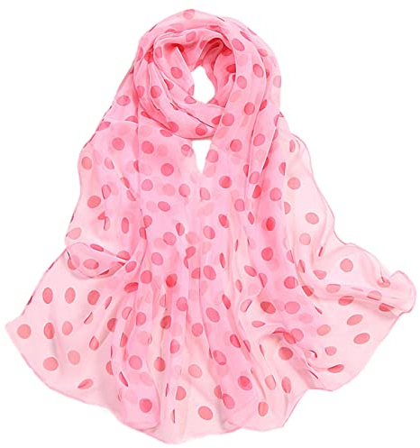 FAIRYGATE Damen Schal Pink Bandana Chiffon Schal Langer Weicher Wickelschal für Damen Halstuch Schlauchschal Herbst Winter Frauen Poncho Schlauchtuch Halswärmer A4823