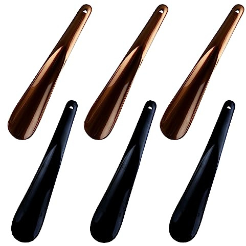 6 Pezzi Calzascarpe Universali Calzante Per Scarpe Con Foro Facile Da Appendere 19.5Cm Adatte Per Tutte Le Scarpe（Nero, Marrone）