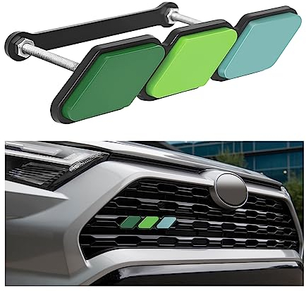 CGEAMDY Etiqueta Engomada Tricolor de La Etiqueta del Camión de Los Accesorios, de La Decoración del Emblema de La Insignia de La Parrilla, Decoración Universal de Estilo de Coche(Verde)