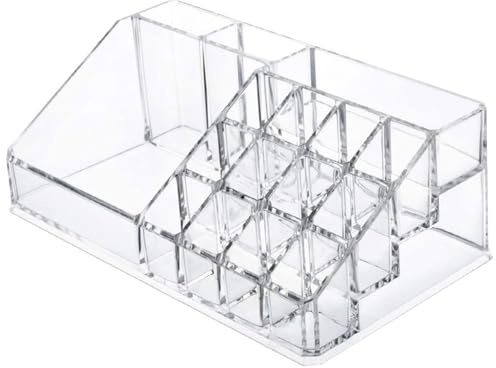 Ckoytals Lipstick Organizer and Storage, 16 Slots Clear Case Display Rack Holder (QX154)
