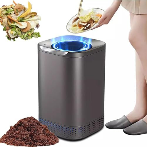 HSRG Compostiera per Rifiuti di Cucina, Ciclatore Automatico per Rifiuti Alimentari per Appartamento, Macchina per Compostiera Elettrica Intelligente da 2,5 Litri, Trasforma La Rifiuti in Compost
