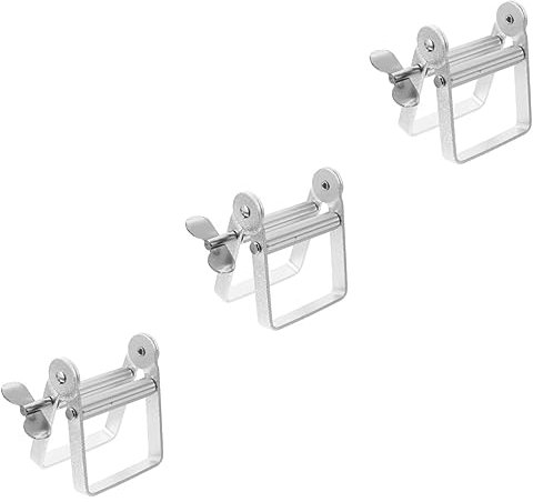 Agashi 3 Pezzi in Acciaio Inossidabile Estrusore Tubetto Di Dentifricio Spremiagrumi Dispenser Manuale Tubo Spremiagrumi Dispenser Spremiagrumi/3Pcs/10 * 8.5Cm