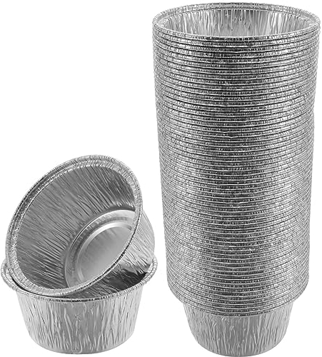 Luxshiny 100pezzi Pirottini in Alluminio Per Cupcake Muffin Budino e Dessert Confezione Da Piccoli Pirottini in Alluminio Per Cibo