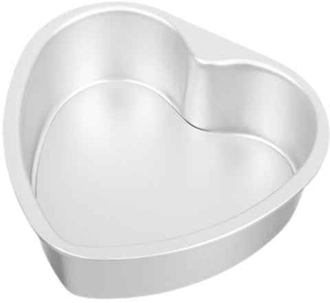 DEARMAMY Heart Shaped Cake Pan 7 Inch Aluminium Alloy Baking Mold Non-Stick Metal Cake Tin for Cheesecake Flan Muffin Easy Demould