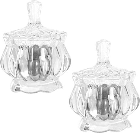 KICHOUSE 2pezzi Contenitori con Coperchio da Barattoli per Dolci e Decorazioni da Matrimonio Scatole per Stoccaggio e Accessori per Gioielli