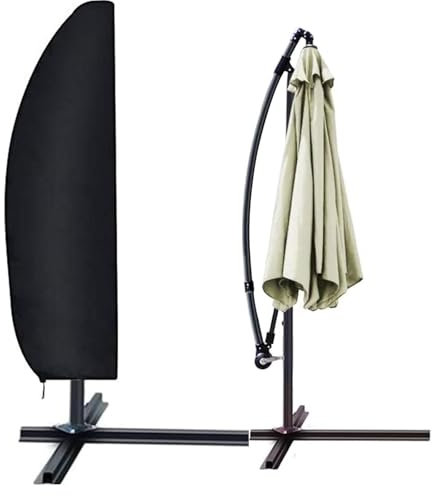 UPKHZF Sonnenschirm Schutzhülle, Große Ampelschirm Schutzhülle 210d Oxford Langlebig Wetterfest Abdeckung Für Sonnenschirm 175x32/38cm Schirmhülle Für Rund Und Eckig Ampelschirm