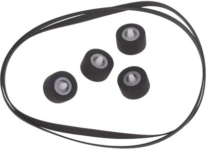 Haoyull 1 Set Gummi-Antriebsriemen mit 4 Quetschrollen für RSCH404X 510X Kassettendeck-Bandspieler-Reparatur