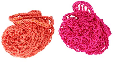 SAFIGLE 4stücke Häkel Schlafhaube Langer Netz Schlafhut Für Mit Schutzfunktion Für Lockiges Haar Rosy Orange Für Und Pflege