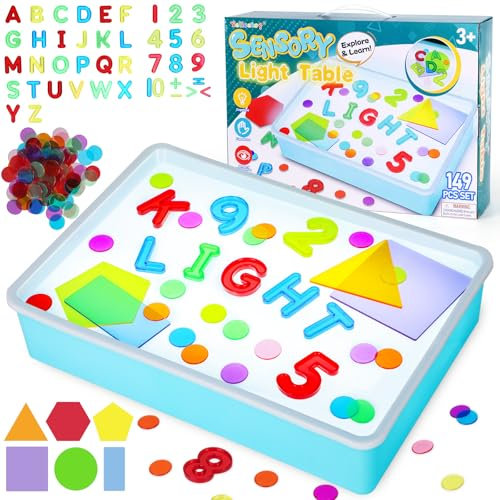 Yellcetoy Sensory Toys for Autism Special Needs Education Room Light Table Toys for 3+ Year Old Boys Girls