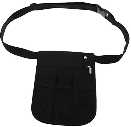 Mikikit Utility Belt Waist Pouch for Women, Multifunctional Garden Tool Belt Multiple Pockets, Portable Waist Apron Tool Bag for Gardening and Medical Supplies Storage