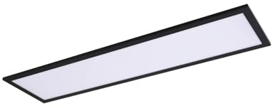 Lindby LED Deckenleuchte (LED Panel) Enhife (Modern) in Schwarz (1 flammig,) - Lampe Deckenlampe Arbeitszimmerleuchte