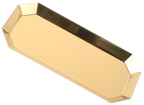IMIKEYA Bandeja Rectangular de Acero Inoxidable para Joyas y Cosméticos Resistente y Fácil de Limpiar Organizador Versátil para Tocador y Baño Diseño Elegante y Duradero