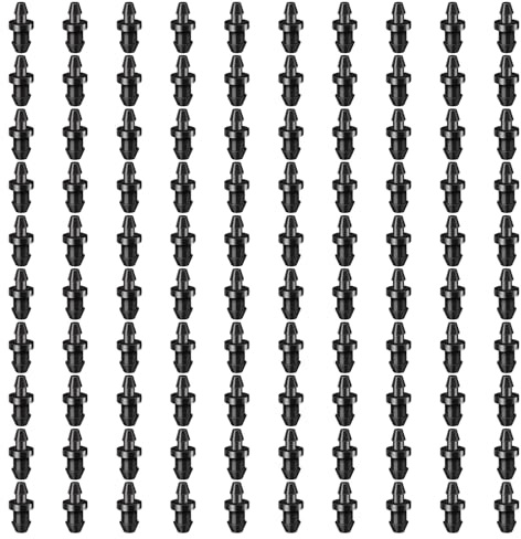 WKabnkn 100 bocchette per tubi spinati, in gomma, a prova di perdite, per irrigazione da giardino e giunti antiscivolo, resistenti alle sostanze, uscite per tubi di caduta