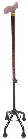 VILLCASE Bastón Ajustable de Aluminio Base de Cuatro Patas Desmontable para Personas Mayores Bastones de Apoyo Antideslizantes para Senderismo Camping y Trekking