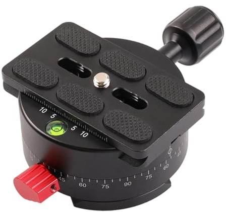 FashionCha 360° Rotating Panoramic Quick Release Plate Attach Plate, Aluminum Alloy for Tripod Monopod, Portable, Camera Attachments