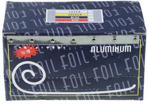 Papel de Aluminio Grueso para Uñas y Cabello, 1 Rollo de Peluquería | Cocina y DIY, Acelera la Coloración, Guardado Compacto, Uso para Expertos y Hogar, Adecuado en Mechas