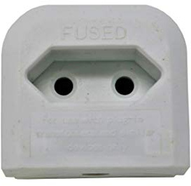 Visua Euro Transformer to UK Converter. 2 Pin European Power Supply to UK Plug. European to UK Adapter (White)