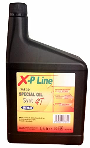 Ama Olio Motore 4 Tempi Xp-Line SAE30 – Compatibile con Benzina Verde, Normale o Super, Confezione da 1,4 L, Ideale per Giardinaggio e Uso Forestale, Made in Italy