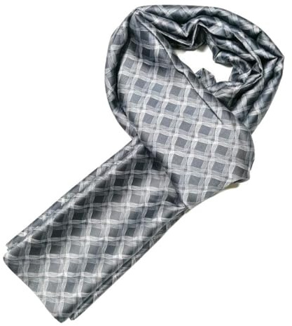 UK_Stone Doppelschichtiger Seidenschal für Herren Gr. One size, Stein Blau Kurve