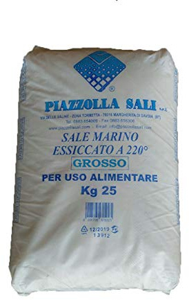 Sal marina grande, 25 kg, uso alimentario, Sales