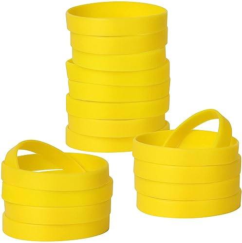 LVNRIDS 50 pcs pulseras elásticas de silicona, pulseras de goma personalizables para fiestas deportivas escolares