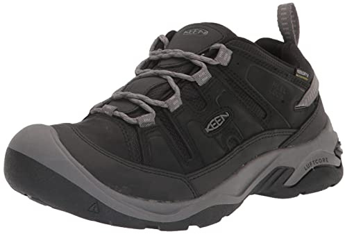 KEEN Circaida Waterproof, Zapatos para Senderismo Hombre, Black/Steel Grey, 39.5 EU