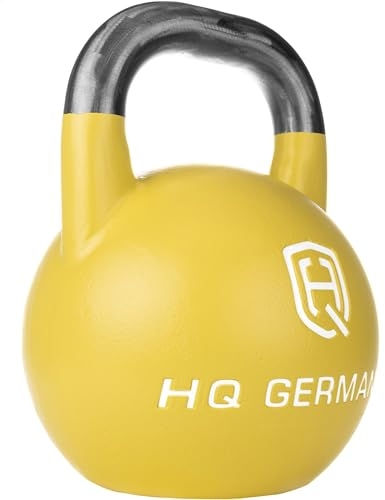 HQ Germany® Competition Kettlebell | 8-36kg | Sets | Edelstahl Griff | ±200g Gewichtstoleranz | Pulverbeschichtet, Gewicht:16KG