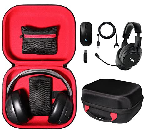 CaseSack Gaming-Headset-Hülle für HyperX Cloud II, Cloud Alpha, Cloud Alpha S, Cloud und alle Cloud-Serien, Kinston-Serie, Gaming Gear Organisationshülle für Gaming-Maus, schlanke, tragbare