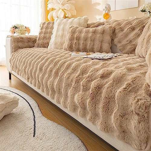uyeoco Samt-Sofabezug Ecksofa l Form Sofa Überzug Couchbezug Sofa/Couch Wurfdecke Eckcouch 3/2 Sitzer Sofaschutz Schonbezug Sofaschoner Sofabezüge rutschfest Hund Katze (Color : Q, Size : 90x240cm)