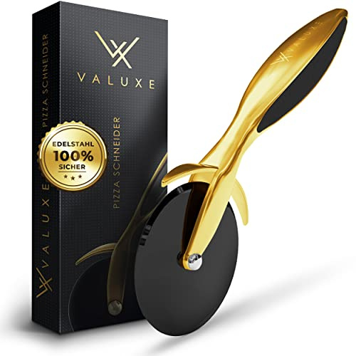 VALUXE® [Gyllene Original] Pizzaskärare Av Rostfritt Stål - Elegant Professionell För Din Ultimata Skärupplevelse