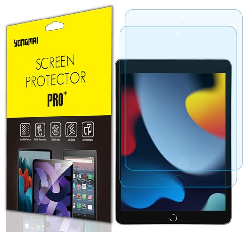Blaulichtblockierende Displayschutzfolie für iPad 10,2 Zoll Tablet 2021/2020/2019 (9. / 8. / 7. Generation), Anti-Blaulicht, blendfrei, iPad 10,2 Zoll Tablet, Displayschutzfolie, Anti-Fingerabdruck