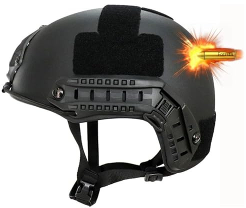 Fotrsta 3 Level Kugelsicherer Helm, Militärhelm Gefechtshelm Fast Taktischer Ballistischer Helm Kevlar Persönliche Sicherheitsausrüstung Taktischer Schutzhelm Die Riot Rescue Schießt