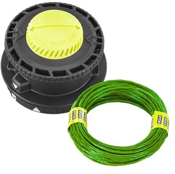 RYOBI - Tête de Rechange avec Fil 2,0mm pour Coupe Bordure RY18LTX38A - RAC166, Vert