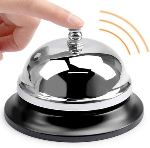 Campanello hall per reception hotel ristorante cucina portineria albergo pizzeria campana da banco in acciaio ottimo suono squillante