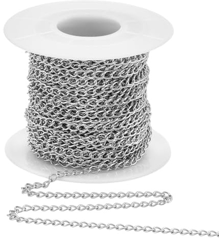 UNICRAFTALE 10m Lange Halskettenketten Zur Schmuckherstellung Edelstahlketten Gelötete Halskettenkette Coreana Ketten Metallhalsketten Armbandketten Für Frauen Und Männer DIY Schmuckherstellung