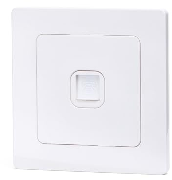 1-Wege-Telefonsteckdose, weiß, ideal für die Installation in Kommunikations- und Konnektivitätssystemen in Büros und zu Hause.