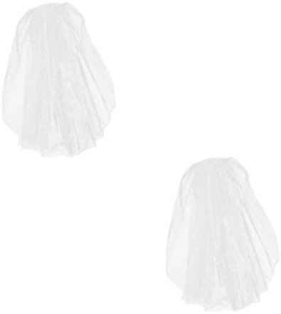 GALPADA 2st Braut Kurzer Schleier Brautaccessoires Braut Schleife Schleier Perlendekor Hochzeit Kopfschmuck Hochzeit Brautschleier Mit Kamm Damen Kurzschleier Gittergewebe
