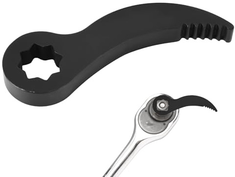 Pry Bar Wrench Adaptor Head, 0.71D Crowbar Adapter Head Tools Plum Blossom Sawtooth Ratchet Pry Bar Attachment Half Shaft Crow Bar Repair Extension Tool for Tight Spaces