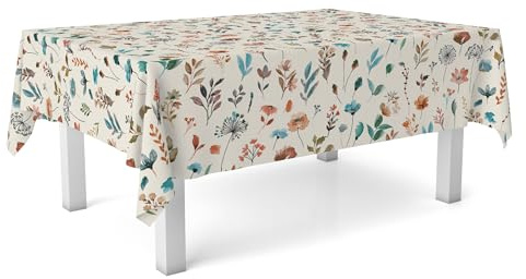 Martina Home Nappe en Toile cirée Motif Jardin, Beige, 300 x 140 cm