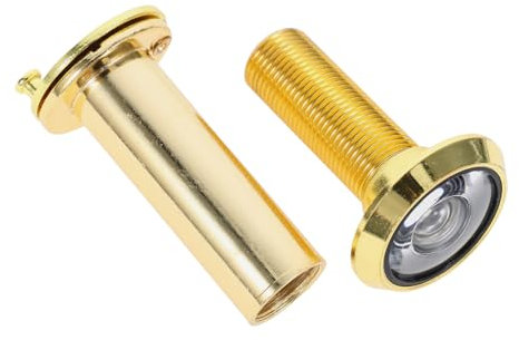 HOMSFOU Adjustable Door Peephole Viewer Cover Wide Angle Door Viewer 14-18mm Diameter Home Privacy Protection Cat Eye