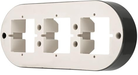 Cornice in porcellana retrò, 3 scomparti, serie PR1, grigio scuro