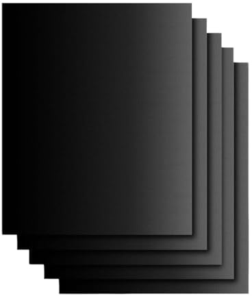Kustimantu Tapis de cuisson pour barbecue - 5 tapis de cuisson non adhérents - 5 feuilles de protection anti-adhésives - Résistant à la chaleur - Pour cheminée et barbecue