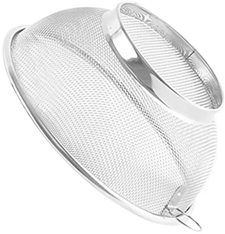 ULTECHNOVO Cesta de Drenaje para Verduras y Arroz 24 Cm Acero Inoxidable 201 Malla Fina Colador para Lavado de Frutas y Cocina Uso Doméstico