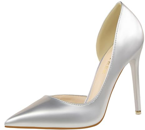 Zapatos De Tacón Alto De 10 Cm para Mujer, con Punta Cerrada Y Tacón De Aguja, Ideales para Novias Invitadas A Bodas